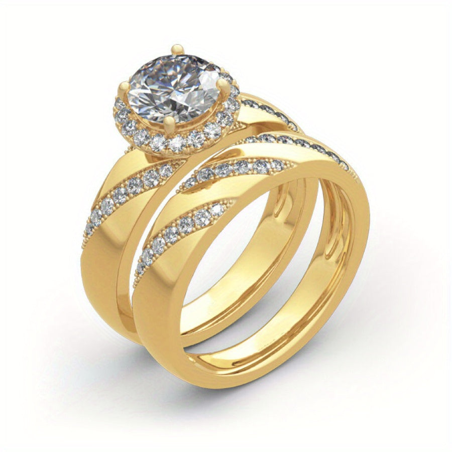 Elegant Engagement Ring Set