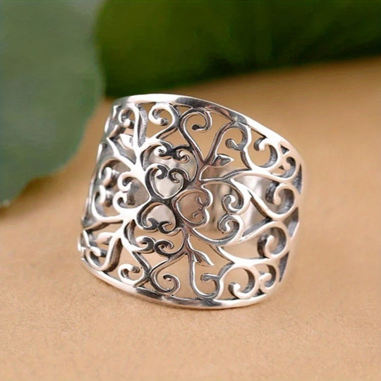 Boho Style Copper Filigree Ring