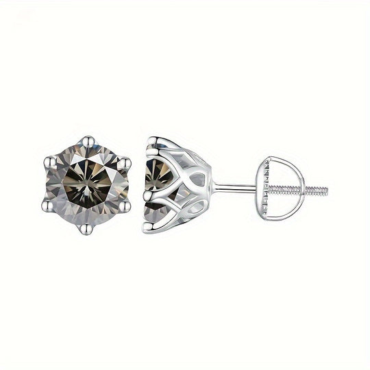 Simple Moissanite Stud Earrings