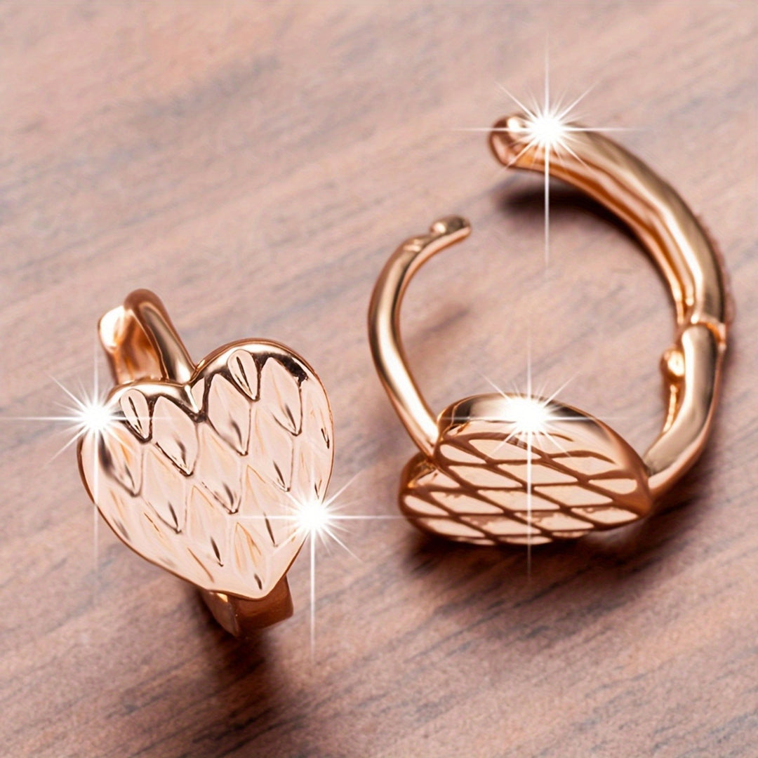 Elegant Heart Hoop Earrings
