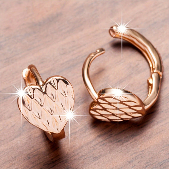 Elegant Heart Hoop Earrings