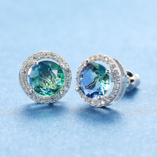 Elegant Round Cubic Zirconia Earrings