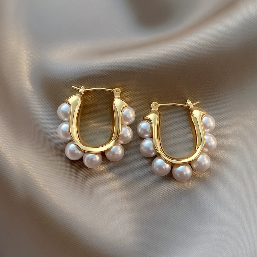Fashionable Imitation Pearl Earrings