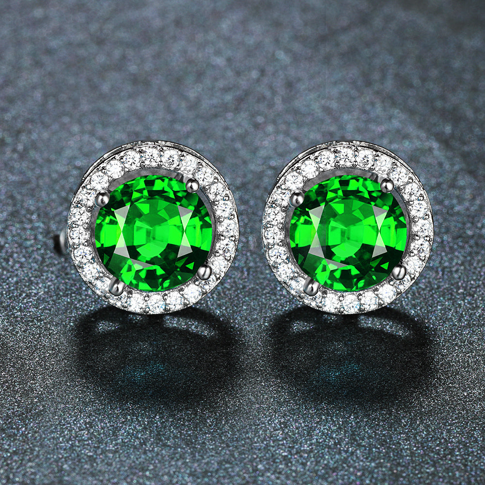 Elegant Round Cubic Zirconia Earrings