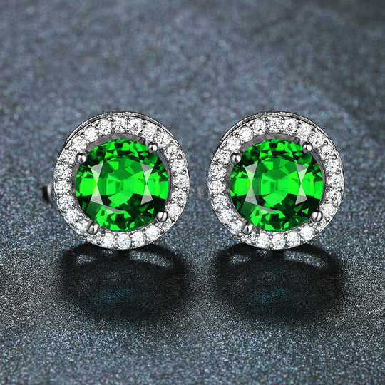 Elegant Round Cubic Zirconia Earrings