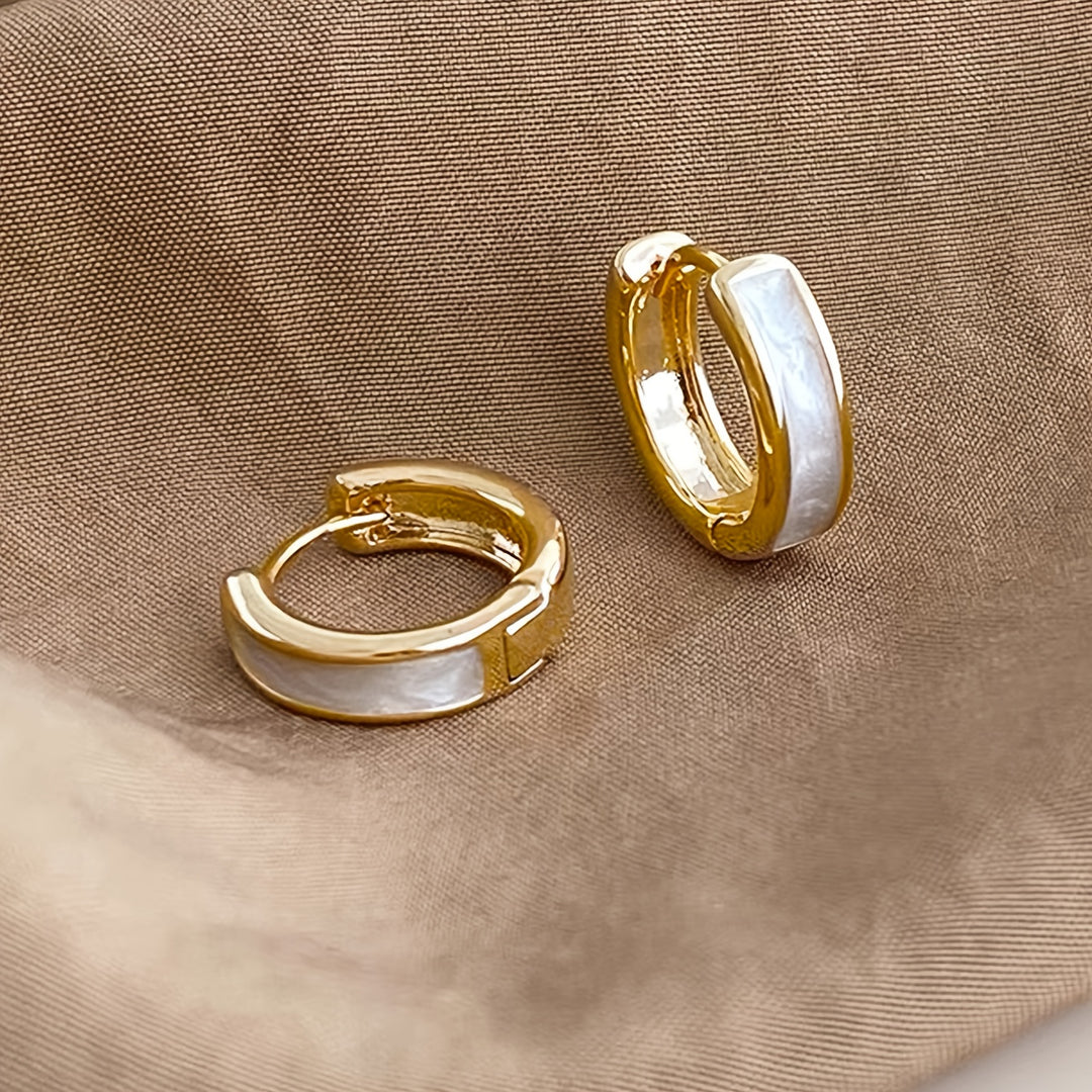 Elegant Minimalist Copper Hoop Earrings