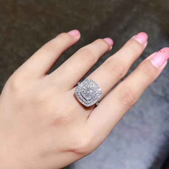 Luxury Full White Zirconia Ring
