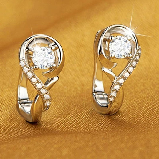 Unique Zirconia Hoop Earrings