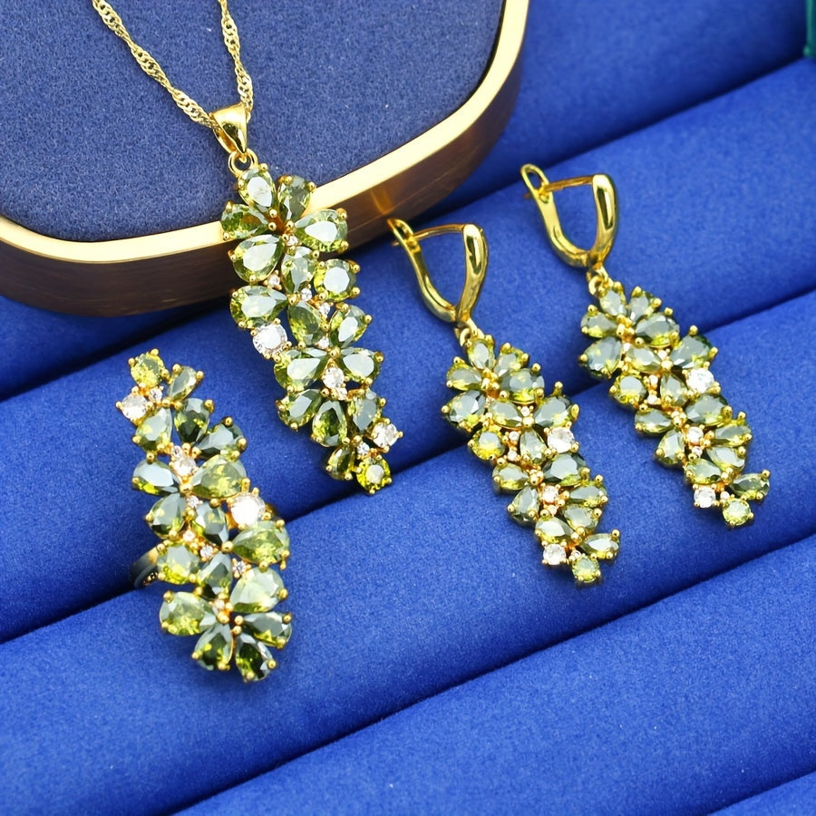 Stylish Retro Zirconia Jewelry Set