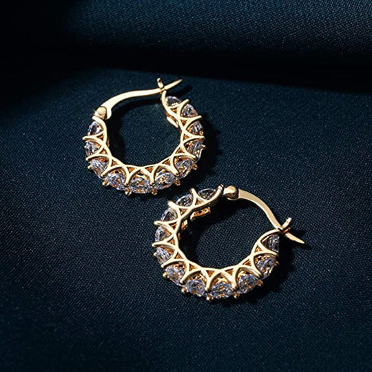 Luxury Zirconia Hoop Earrings