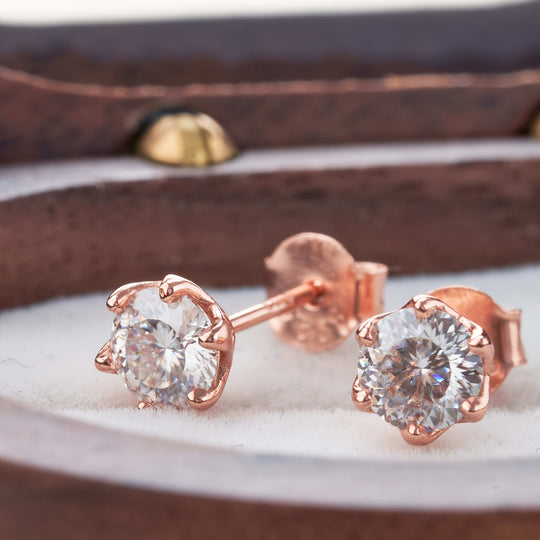 Versatile Moissanite Stud Earrings