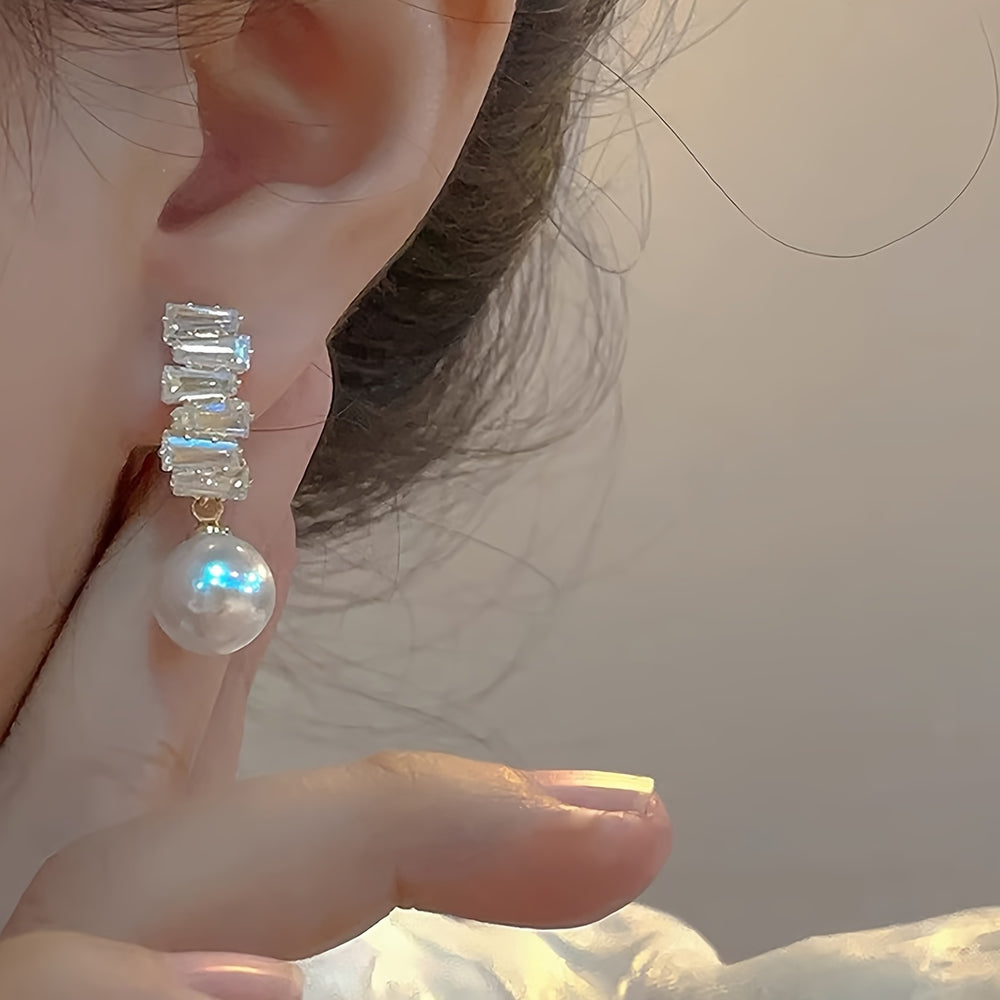 Elegant Faux Pearl Drop Earrings