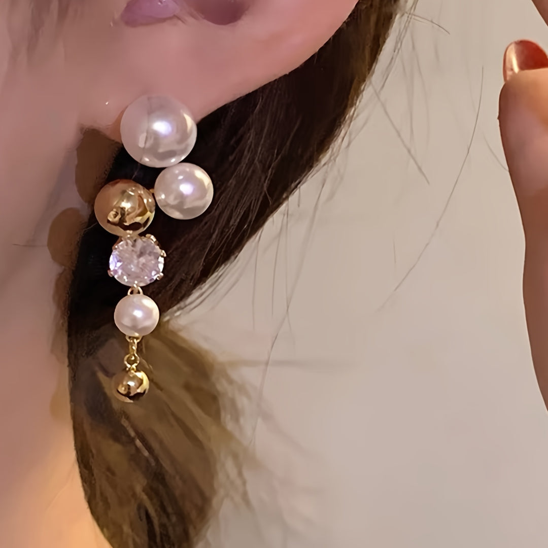 Elegant Golden-Tone Drop Earrings
