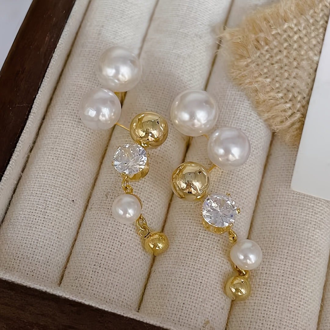 Elegant Golden-Tone Drop Earrings