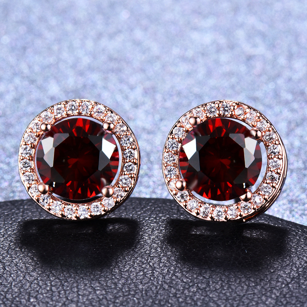 Elegant Round Cubic Zirconia Earrings