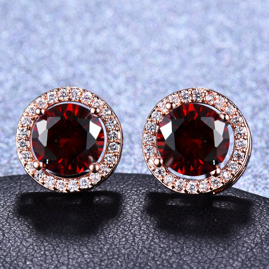 Elegant Round Cubic Zirconia Earrings