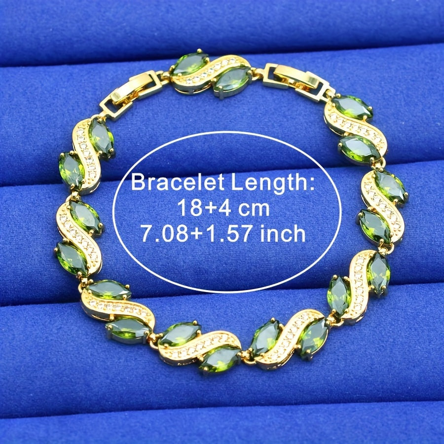 Stylish Retro Zirconia Jewelry Set