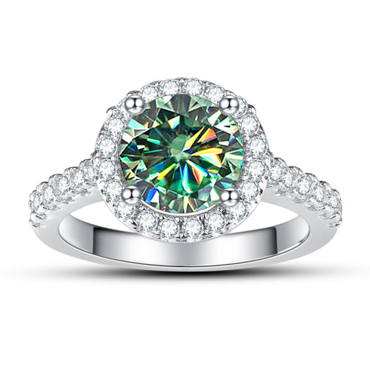 Silver Moissanite Ring