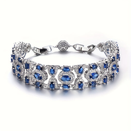 Elegant Colorful Cubic Zirconia Tennis Bracelet