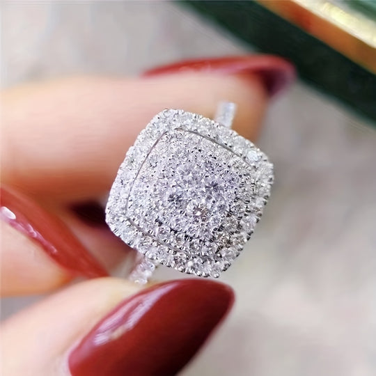 Luxury Full White Zirconia Ring