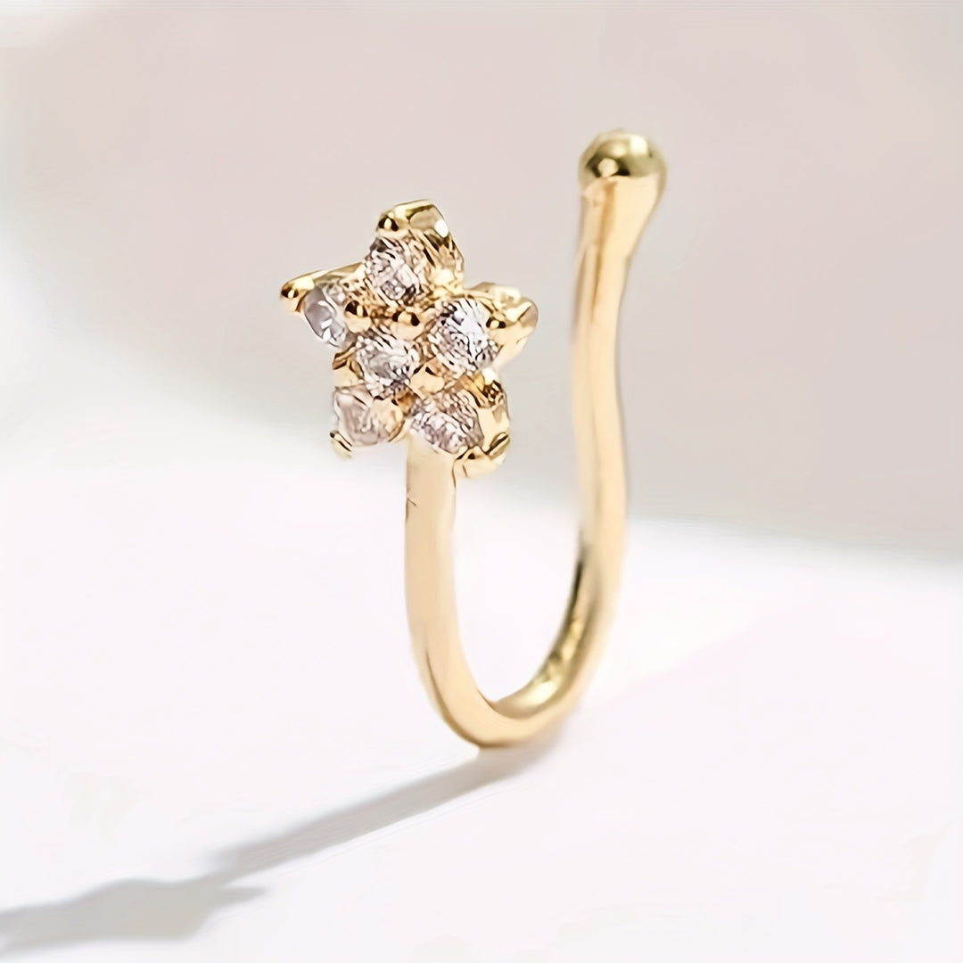Elegant Floral Nose Ring