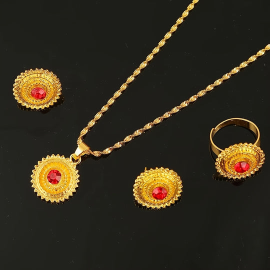 Luxury Boho 24K Gold Plated Jewelry Set