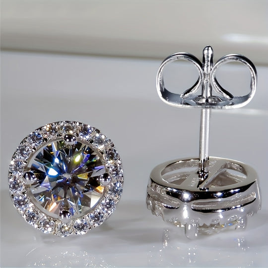 Elegant Round Cubic Zirconia Earrings