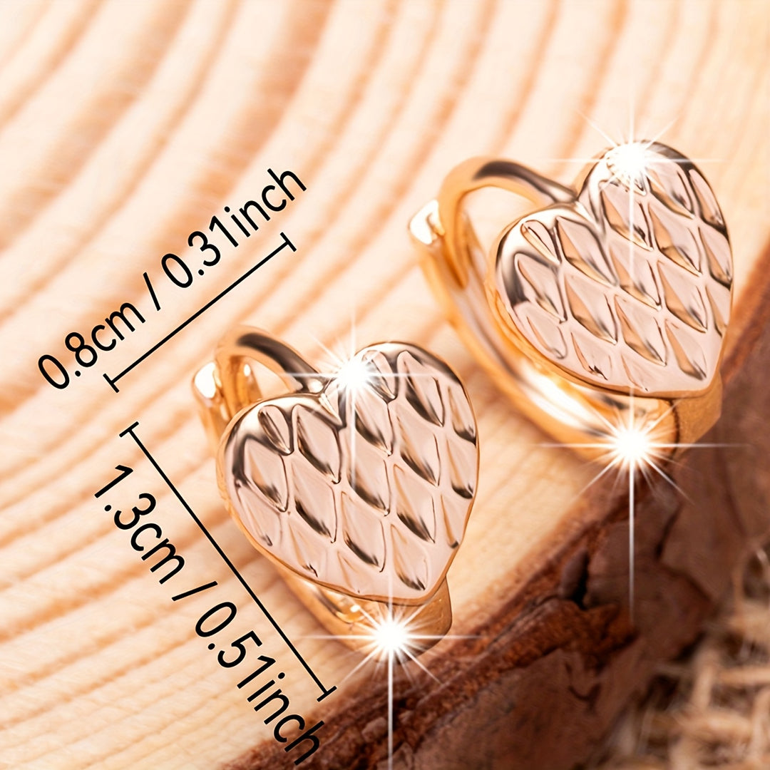 Elegant Heart Hoop Earrings