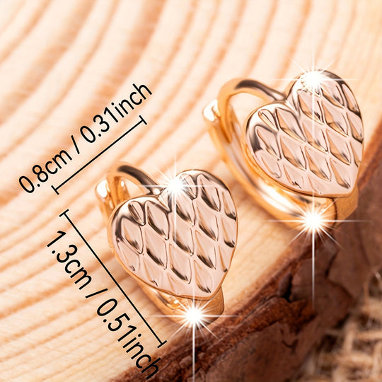 Elegant Heart Hoop Earrings