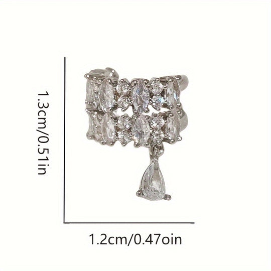 Copper Ear Cuff with Cubic Zirconia