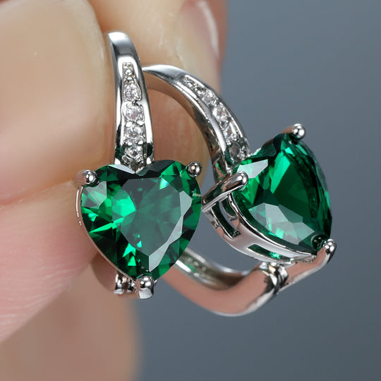 Boho Style Heart-Shaped Hoop Earrings