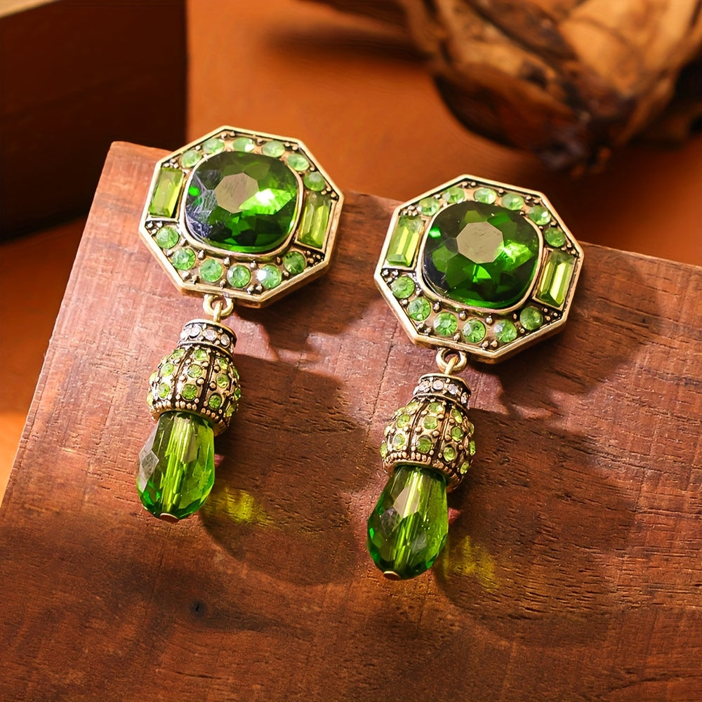 Vintage Rhinestone Drop Earrings