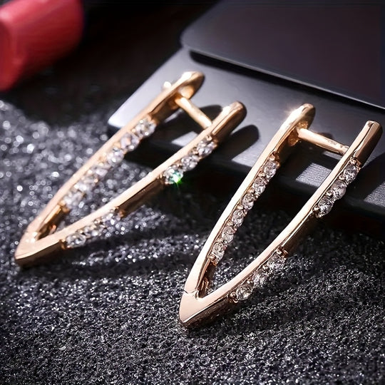 Fashionable & Luxurious V-shape Dangle Earrings