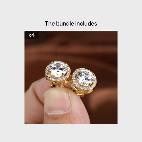 Elegant Round Cubic Zirconia Earrings