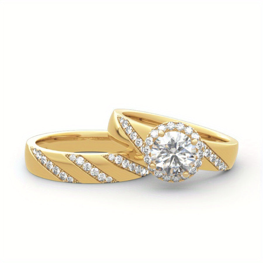 Elegant Engagement Ring Set