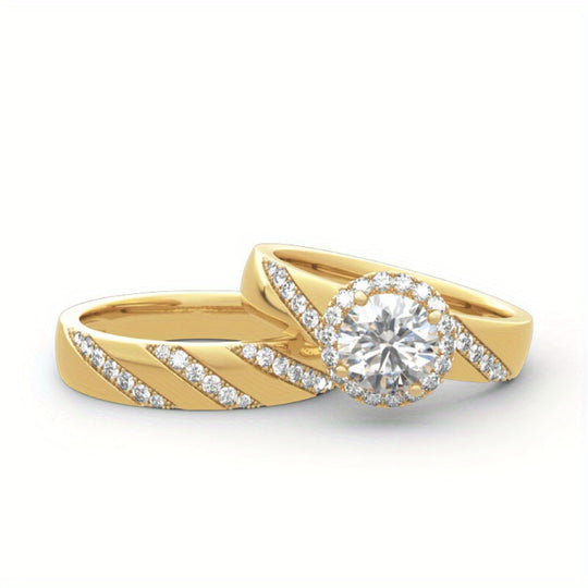 Elegant Engagement Ring Set