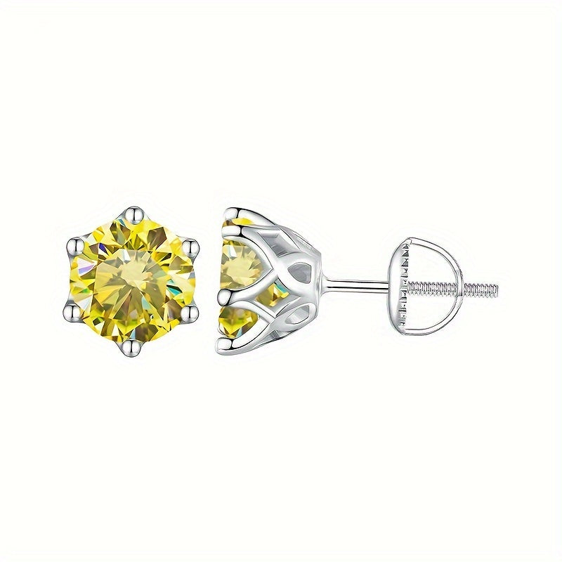 Simple Moissanite Stud Earrings
