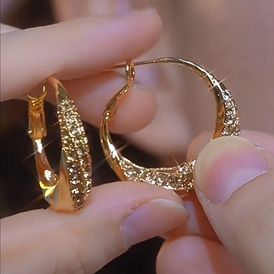 Elegant Twisted Hoop Earrings