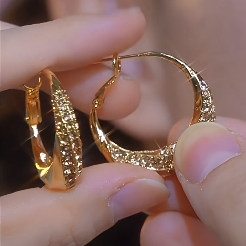 Elegant Twisted Hoop Earrings