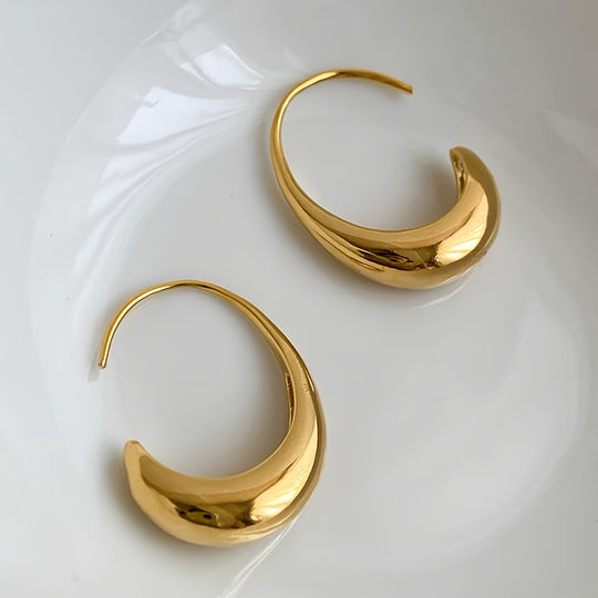 Elegant Minimalist Large Hoop Earrings
