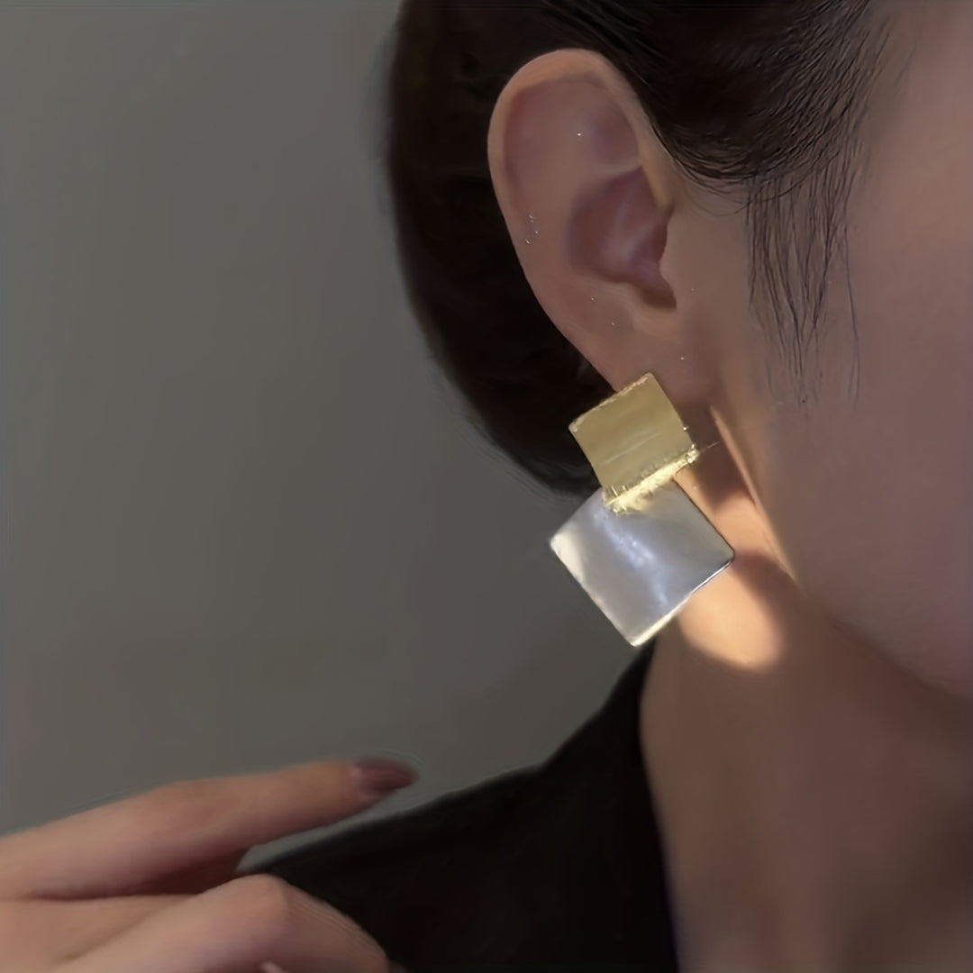 Brushed Rhombus Earrings