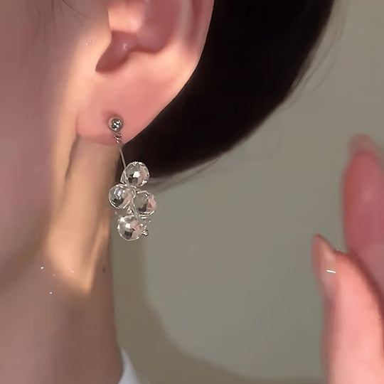 Transparent Glass Water-drop Earrings