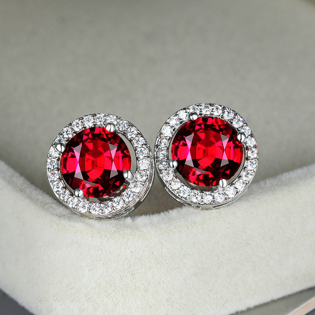 Elegant Round Cubic Zirconia Earrings