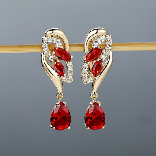 Vibrant Flower Dangle Earrings