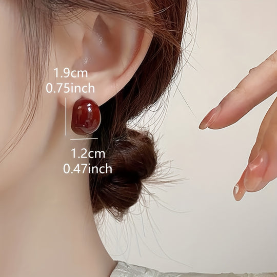 Simple Geometric Oval Fashion Earrings