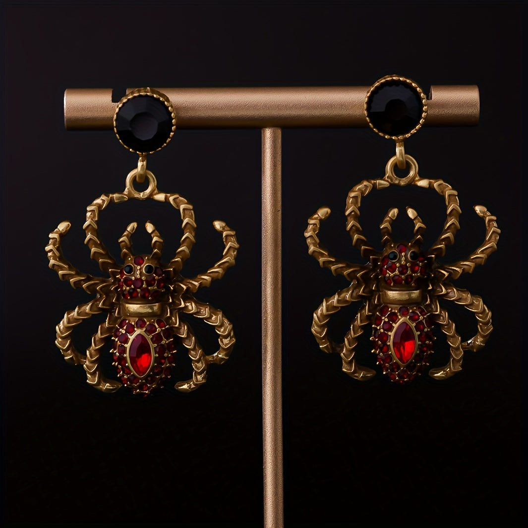 Vintage Elegant Spider Drop Earrings