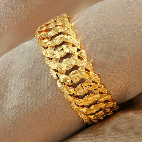 Chunky Golden Braided Bracelet