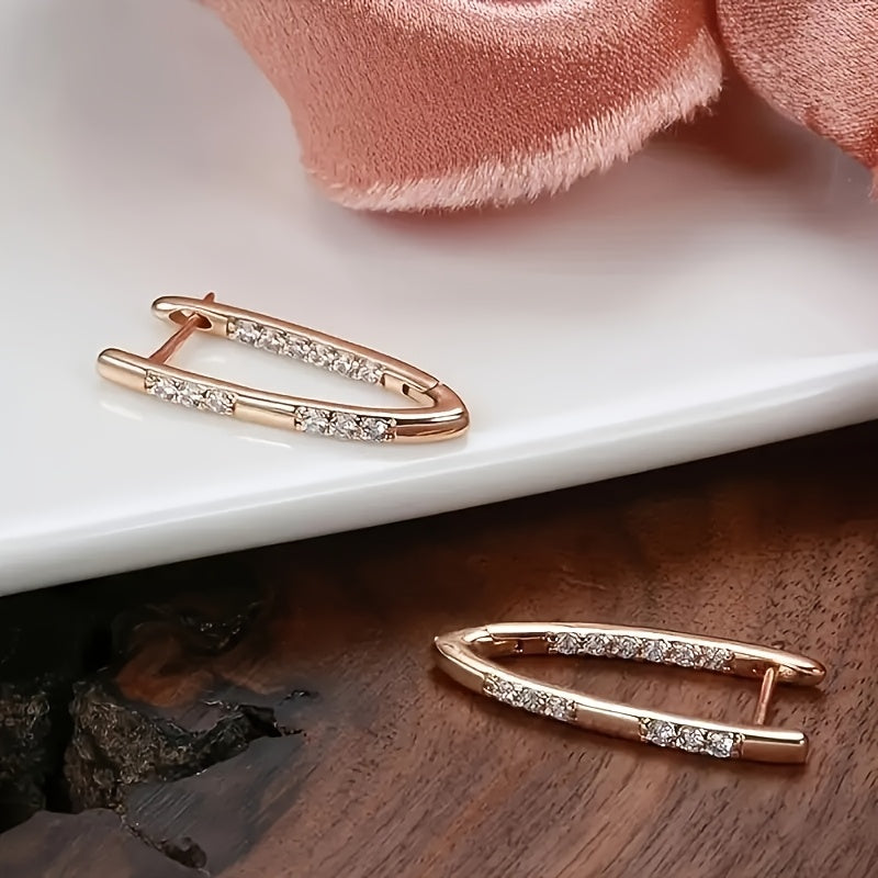 Fashionable & Luxurious V-shape Dangle Earrings