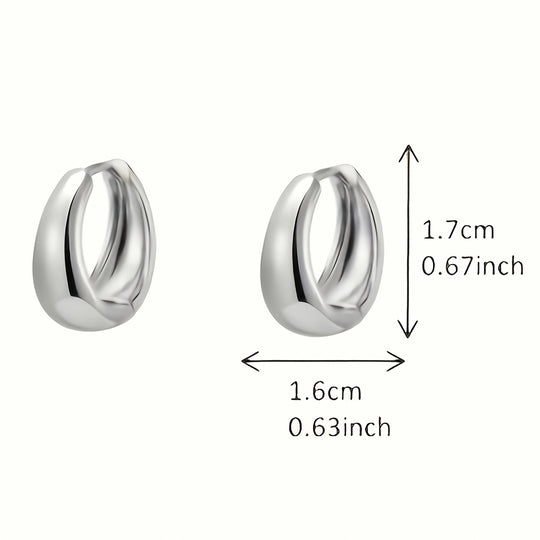 Simple French Hoop Earrings