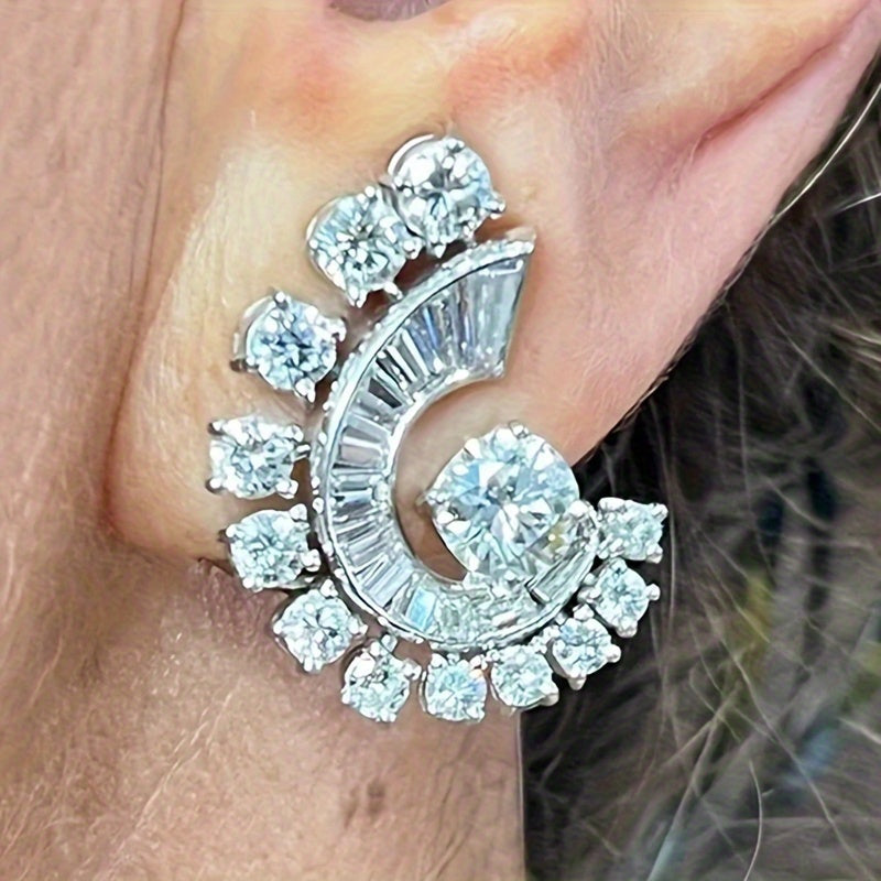 Chic Luxury Spiral Zirconia Earrings